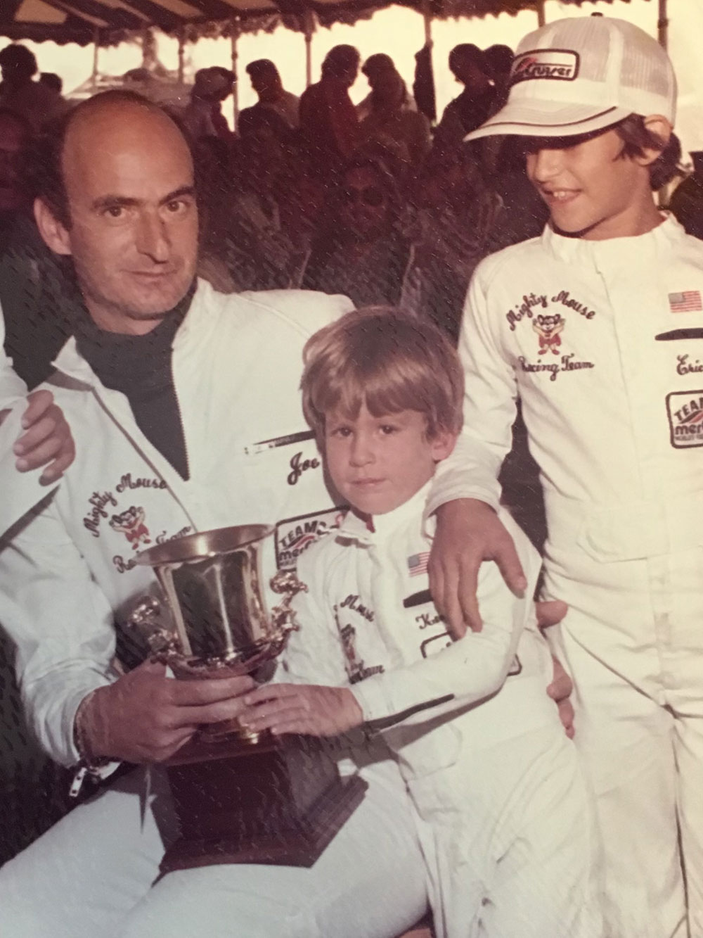 3 my father, little brother and me at a race won